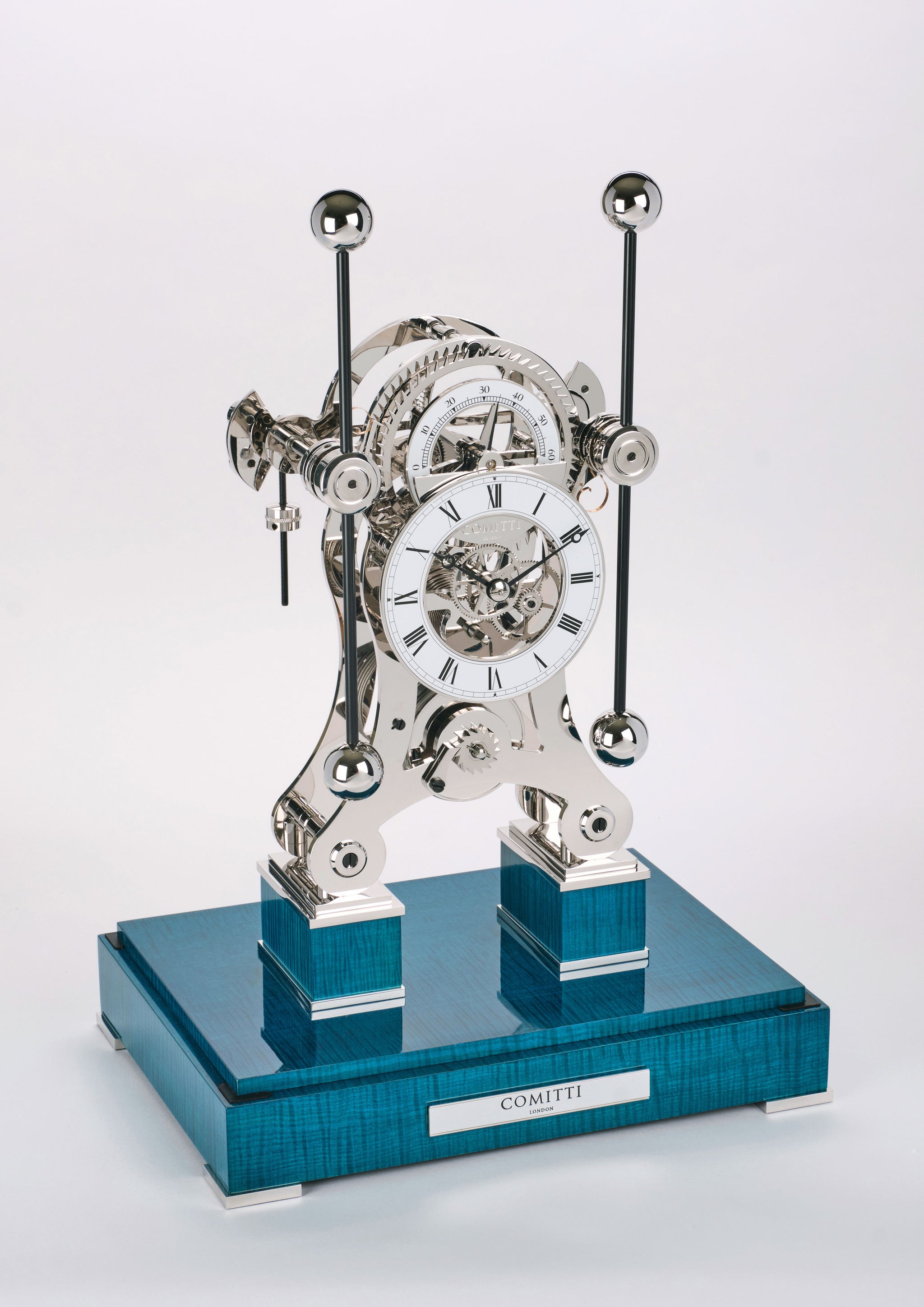 The Navigator on a blue base against a white background