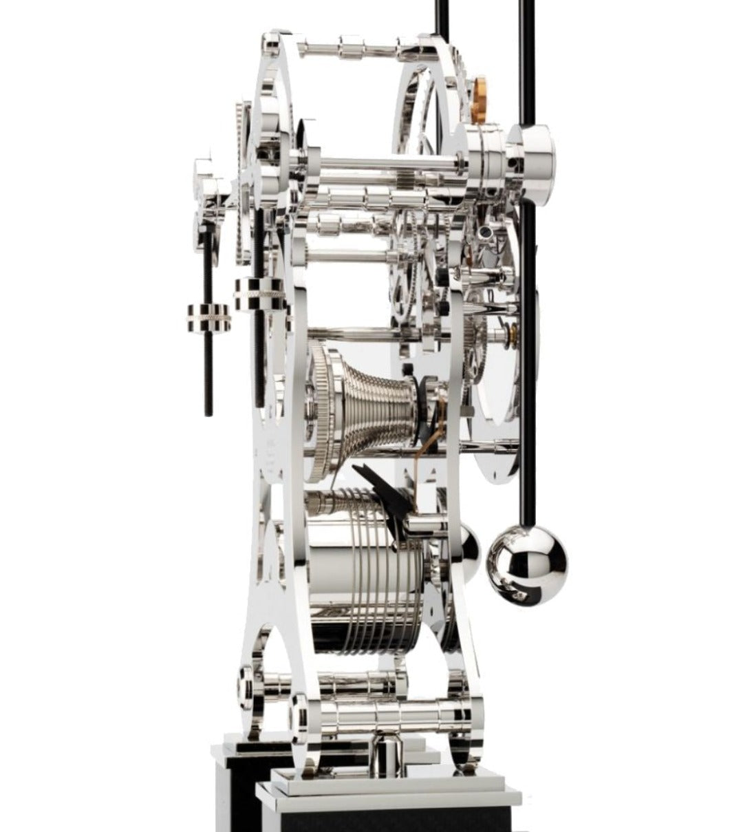 RHODIUM PLATED NAVIGATOR WITH MAHOGANY BASE