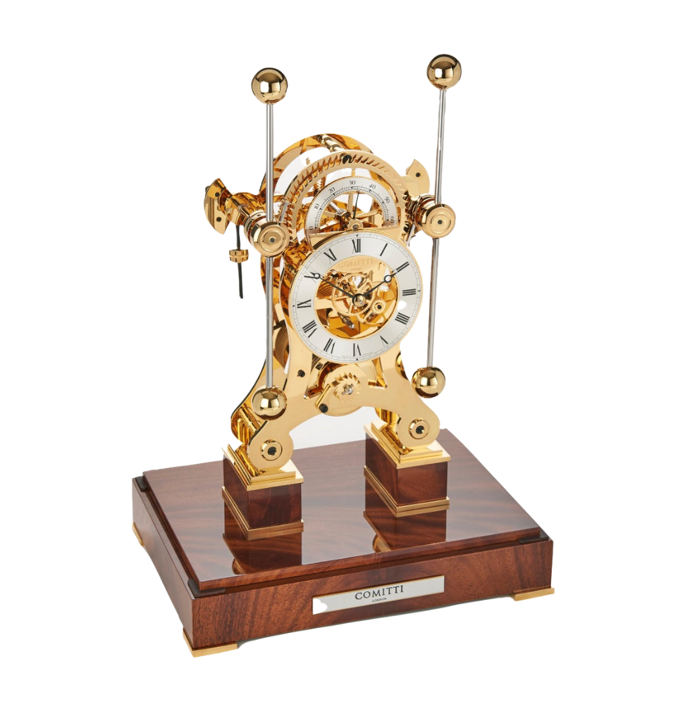 GOLD PLATED NAVIGATOR WITH MAHOGANY BASE