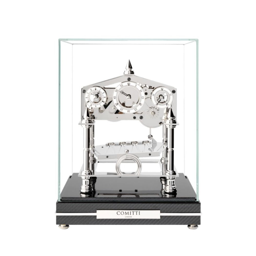 THE CONGREVE RHODIUM PLATED MOVEMENT AND CARBON FIBRE BASE