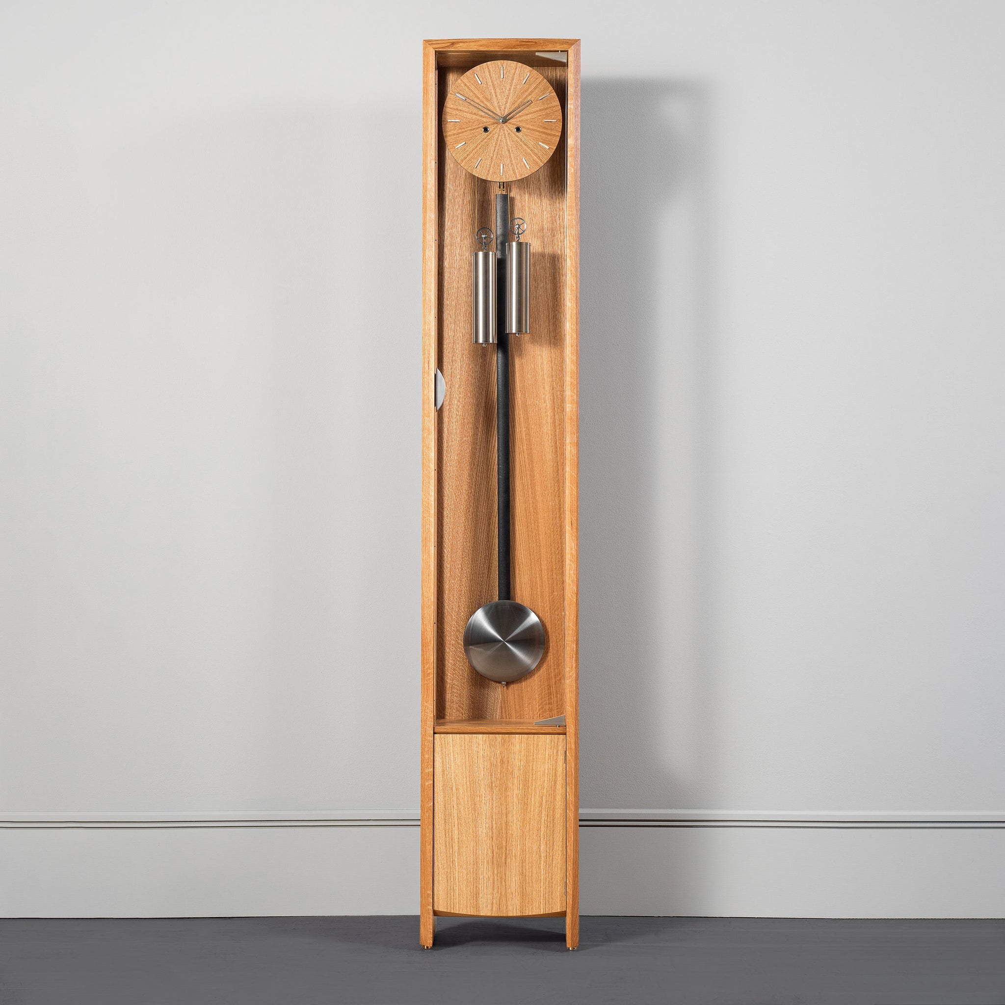 THE FROXFIELD FLOOR CLOCK IN NATURAL OAK