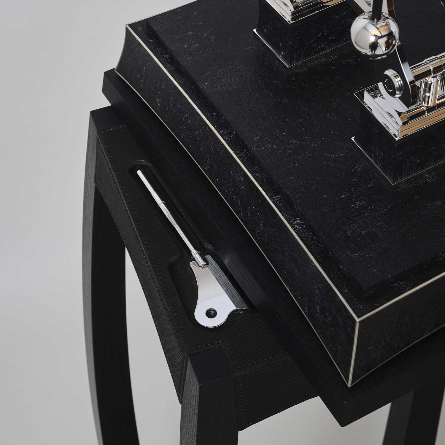 THE NAVIGATOR & STAND IN BLACK OAK