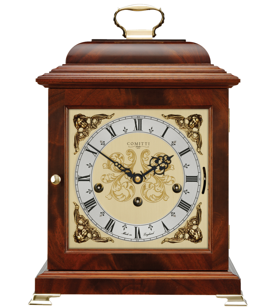 Comitti of London 機械式　柱時計　チャイム付き The Georgian Basket Top In Mahogany – O. Comitti & Son Ltd