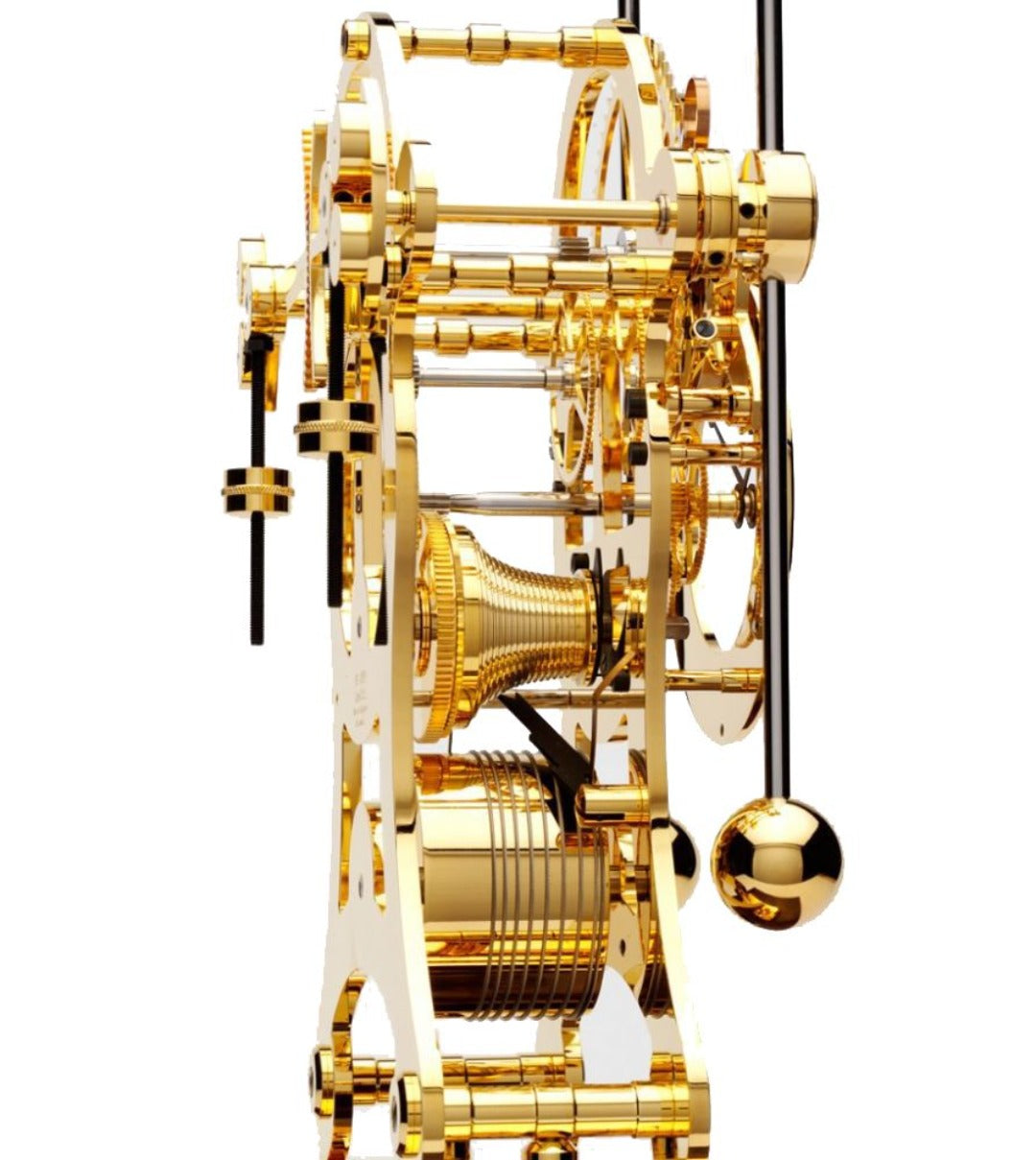 GOLD PLATED NAVIGATOR WITH MAHOGANY BASE